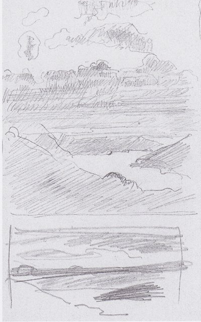 Lago de Thun desde el camino a Schynige Platte de Ferdinand Hodler